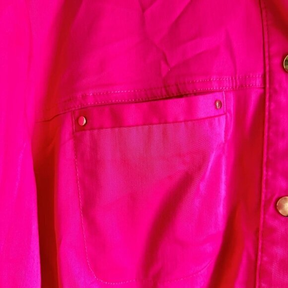 Chicos Pink Jacket‎ Womens Size 2 Button Long Sleeve Blouse - Picture 4 of 9